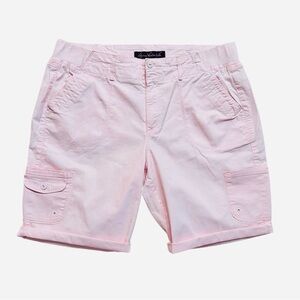 GLORIA VANDERBILT ~ Blush Pink Cargo Walking Shorts w/Pockets size 14